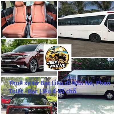 Thuê xe từ Bạc Liêu đi Mũi Né